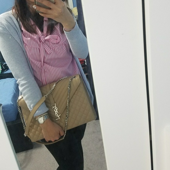 Tri-quilt ysl large envelop in nude - Picture 3 of 5